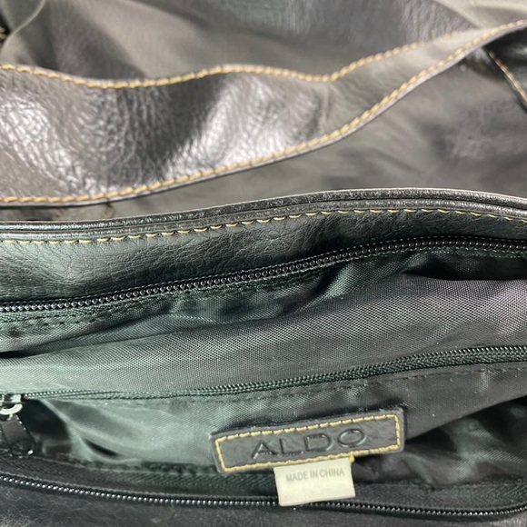 Aldo woman Black Weekend Tote Leather Bucket Style Shoulder Bag - Picture 2 of 10